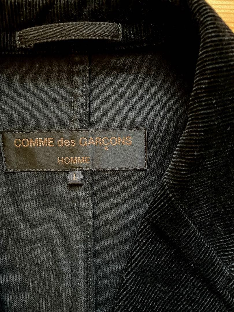 【極美品】コムデギャルソンオム ブラック コーデュロイ 細畝 1枚仕立て L 冬