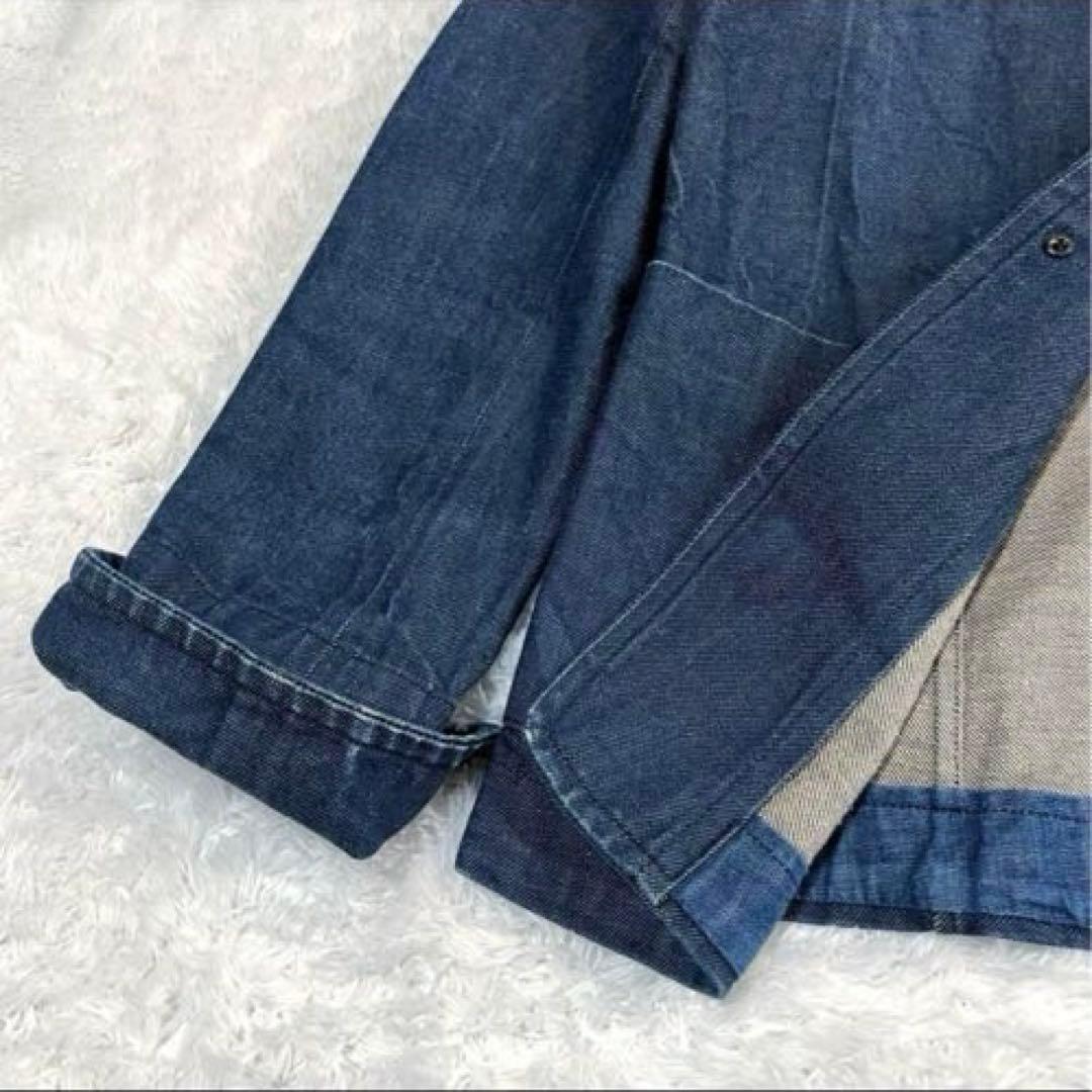45R デニム　インディゴ　ジャケット　カバーオール　R刺繍