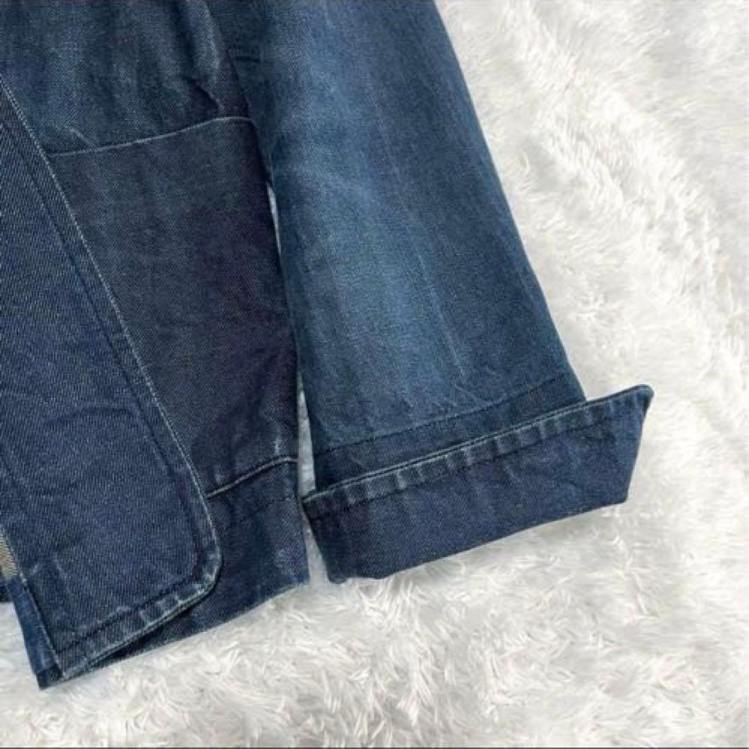 45R デニム　インディゴ　ジャケット　カバーオール　R刺繍