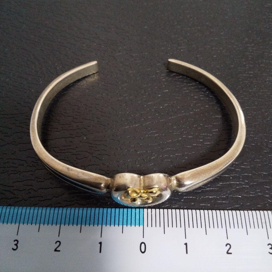 TIFFANYティファニー バングル ハート リボン SILVEA925 K18