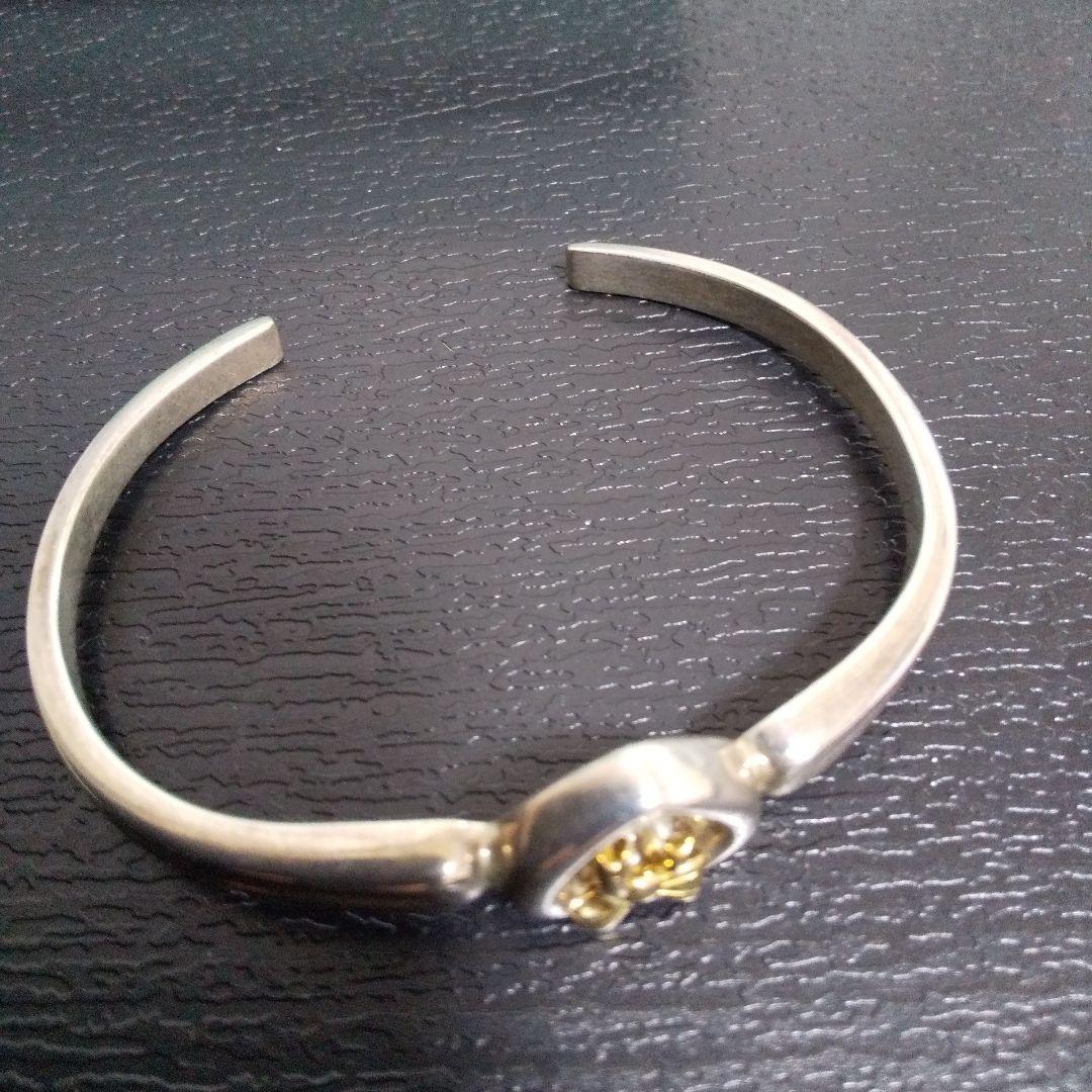 TIFFANYティファニー バングル ハート リボン SILVEA925 K18