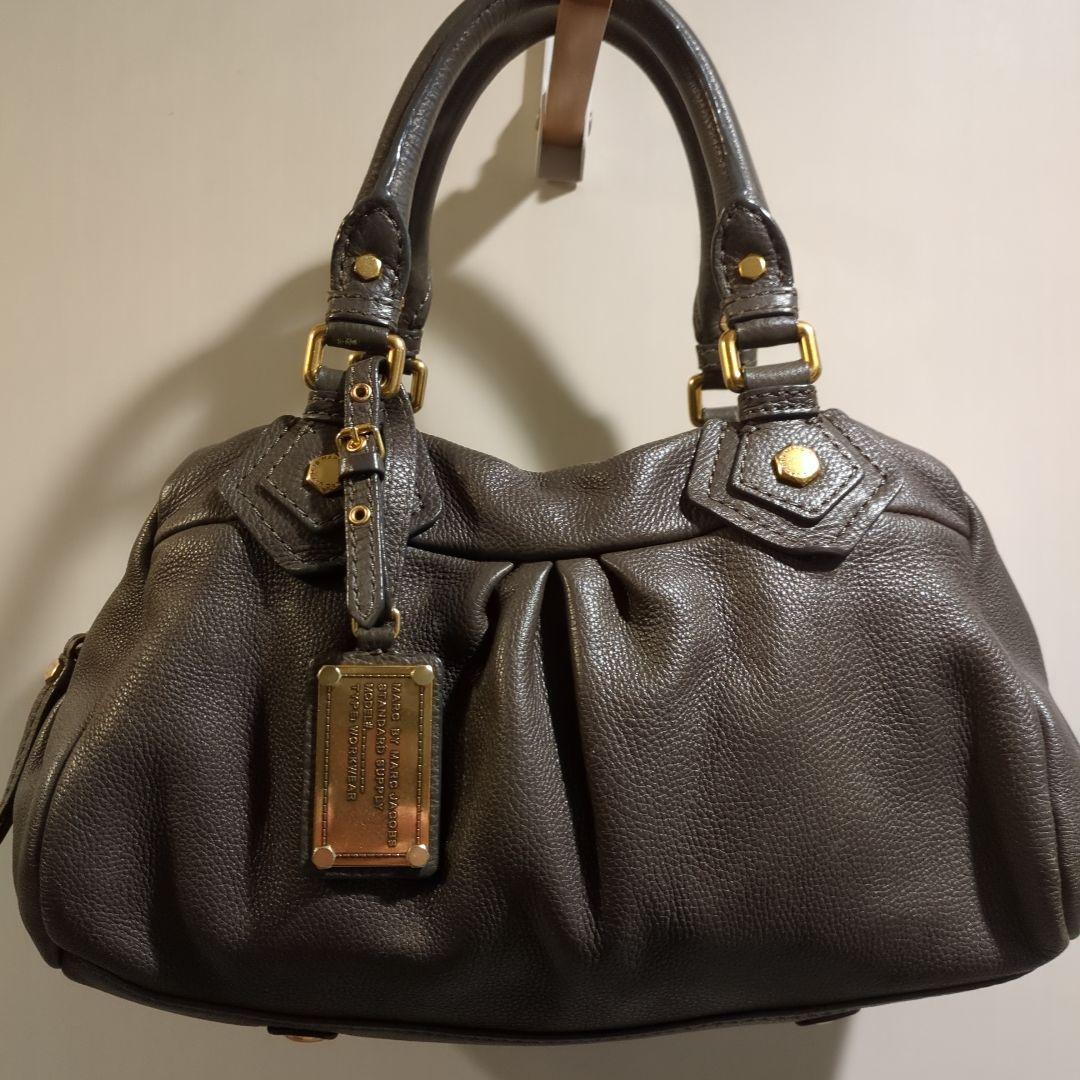 希少✨ マークジェイコブズ ハンドバッグ グレー色 シボ革