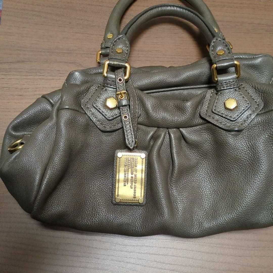 希少✨ マークジェイコブズ ハンドバッグ グレー色 シボ革