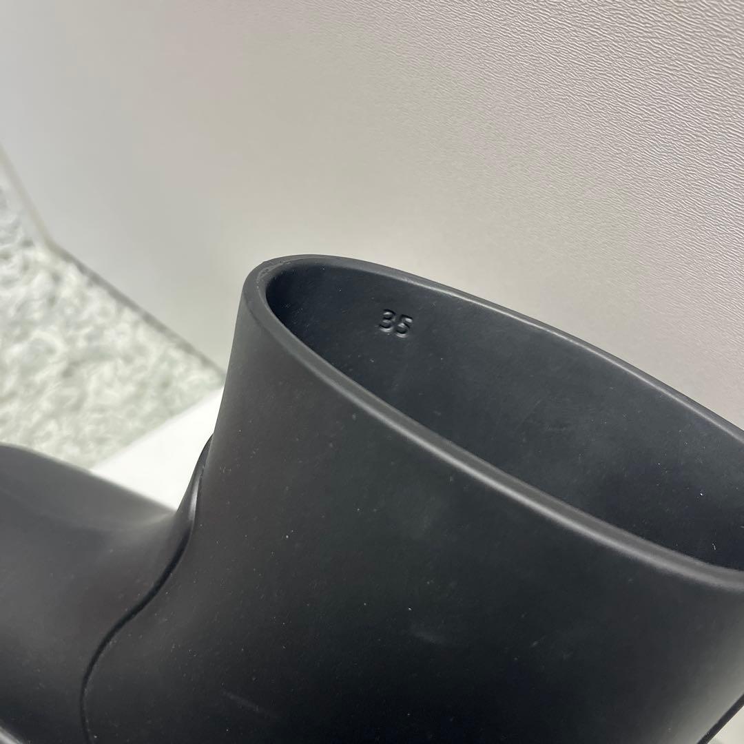 プラダ ブラック レインブーツ 35 ショートブーツ　PRADA