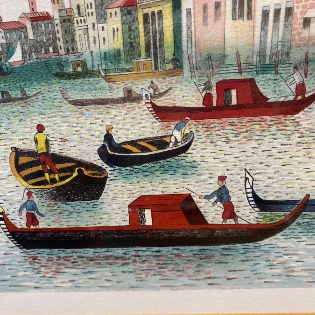 最終値下げIsabel Baillenの美しいイタリアベニスの風景 リトグラフ