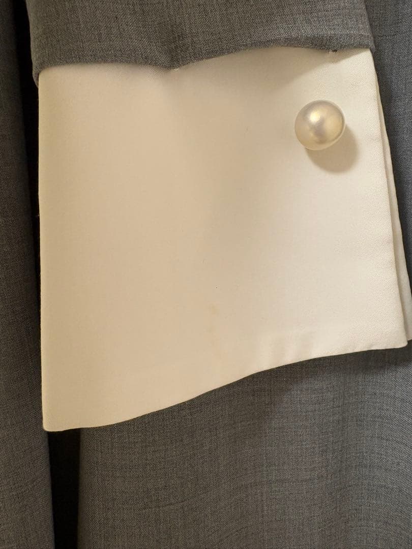 ADEAM ワンピース　グレー　パールカフスボタン　サイズ2