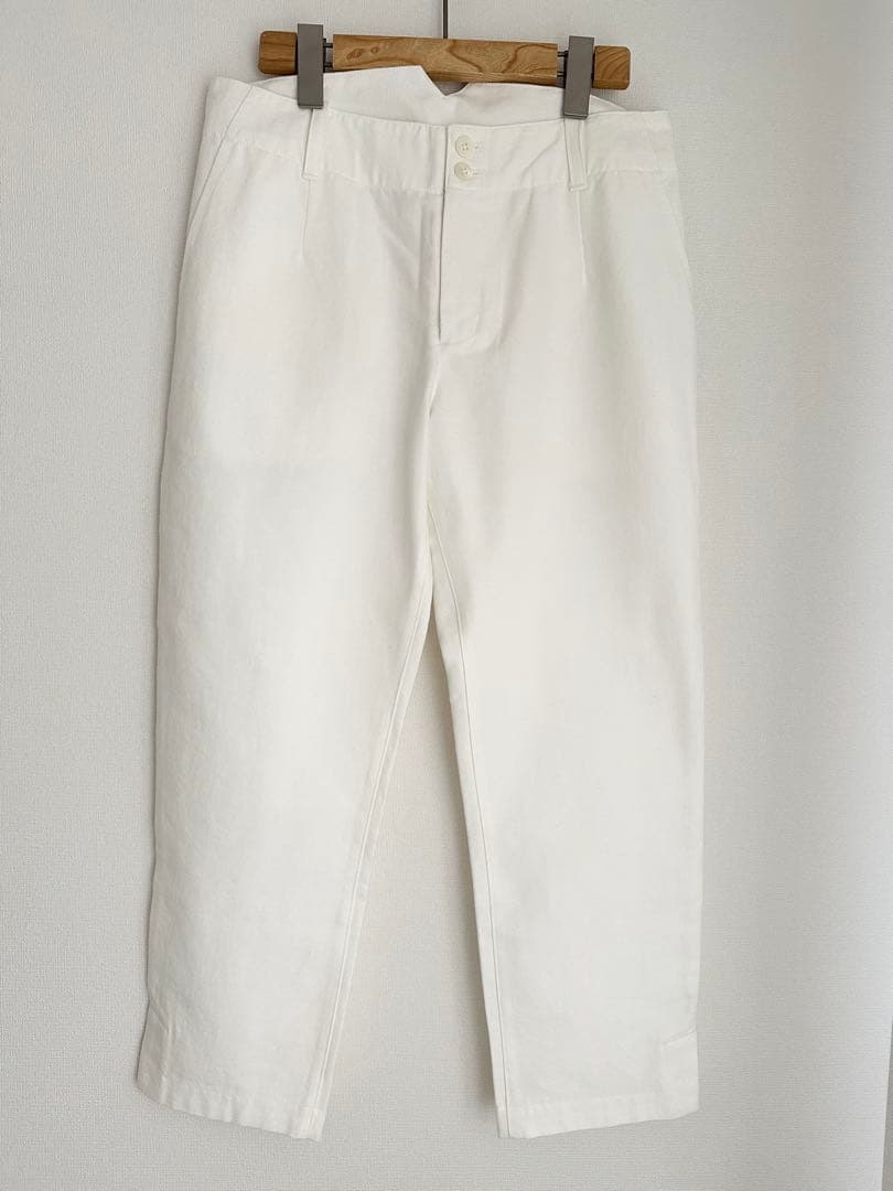 新品　PRISTINE プリスティン　オーガニックコットンパンツ 白