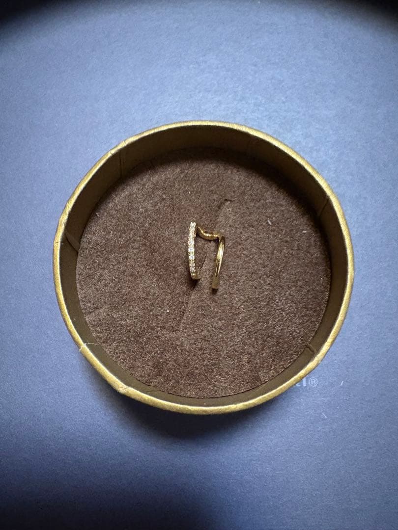 【セール】Oreficeオレフィーチェ K18 ダブルフープ ミラ ピアス片耳用