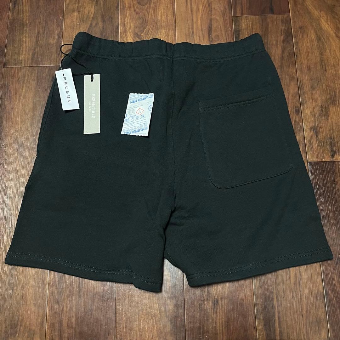 Fog essentials ショーツブラック黒ハーフパンツ反射フォント裏起毛