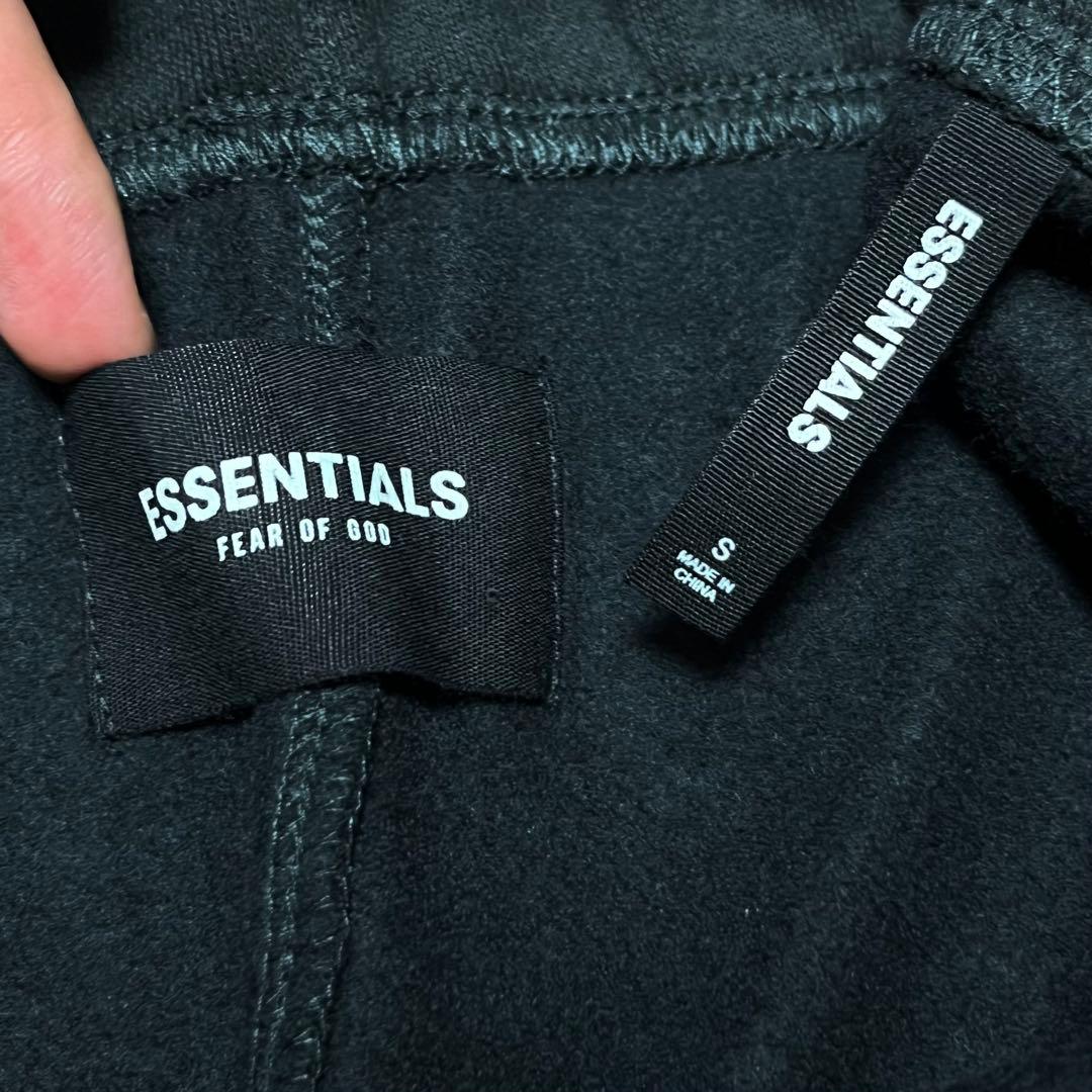 Fog essentials ショーツブラック黒ハーフパンツ反射フォント裏起毛