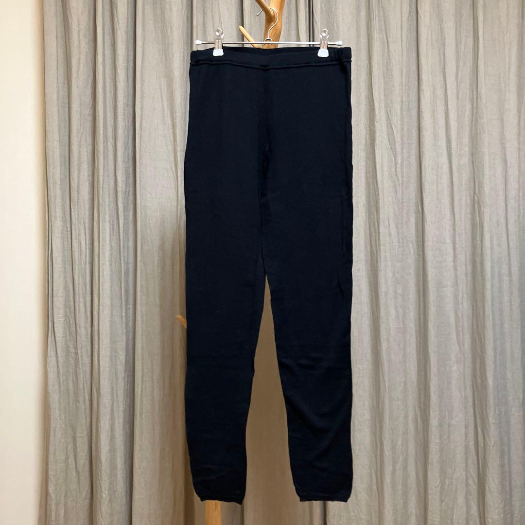 evam eva コットンカシミア　レギンス　ブラック　サイズ1 匿名配送