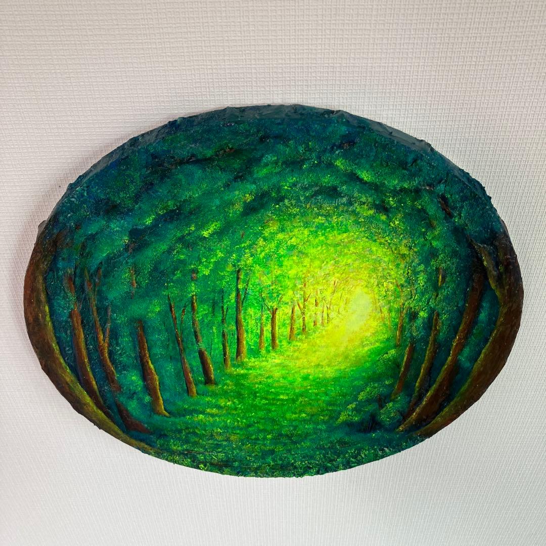 絵画　アクリル画　原画　希望への道　癒し　光　風景画　S.I