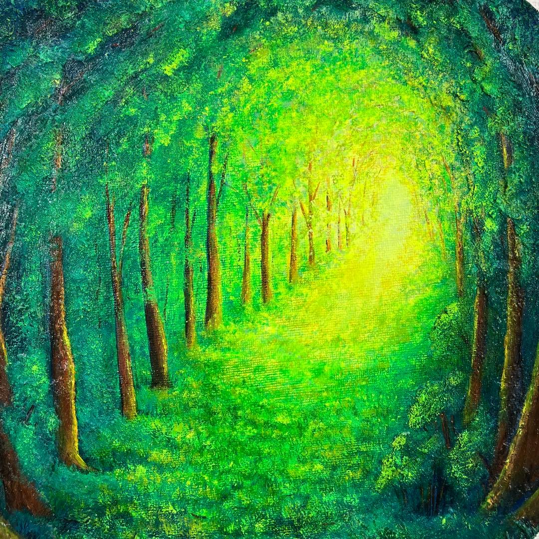 絵画　アクリル画　原画　希望への道　癒し　光　風景画　S.I