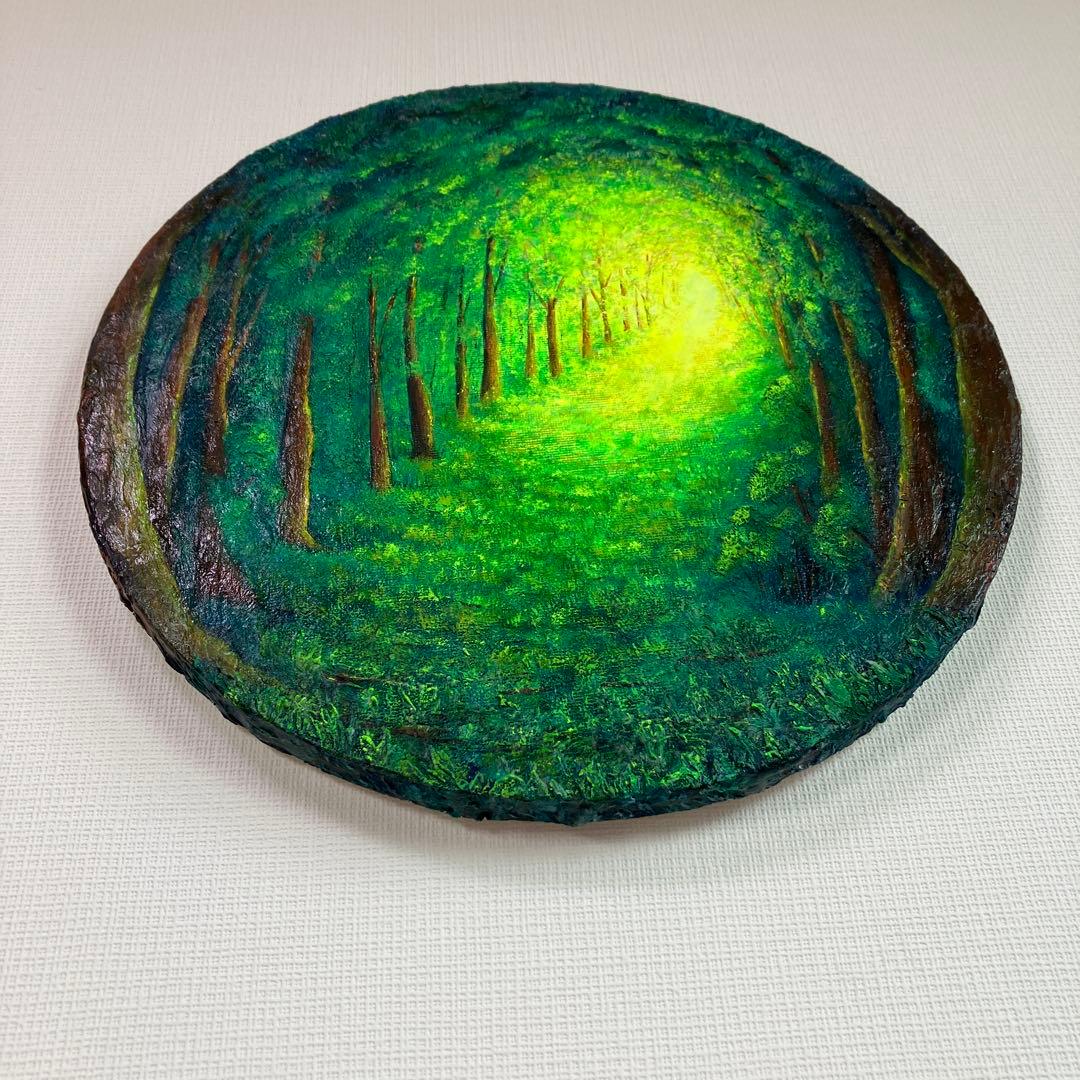 絵画　アクリル画　原画　希望への道　癒し　光　風景画　S.I