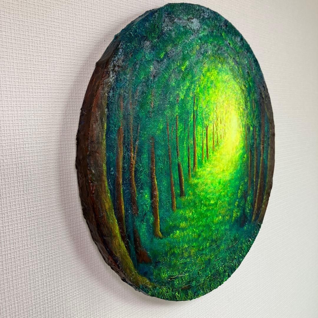 絵画　アクリル画　原画　希望への道　癒し　光　風景画　S.I