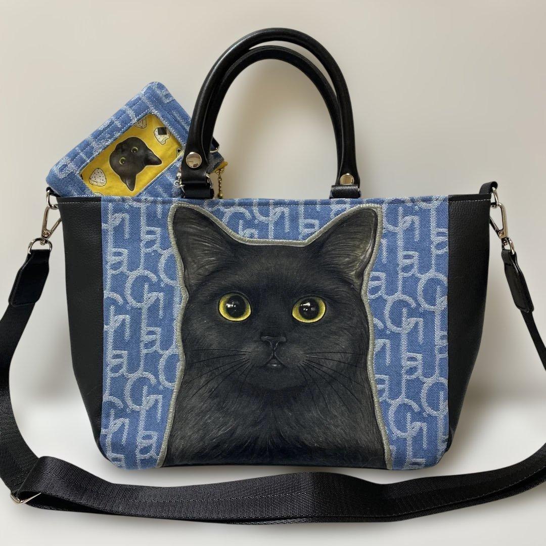 ゆ*ら様 コヤンイサムチョン　ショルダートートバッグ　黒猫