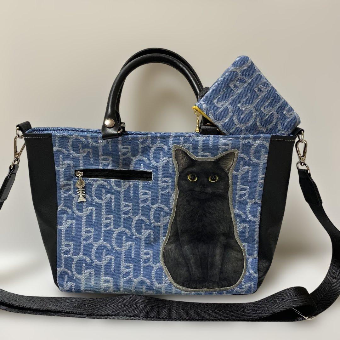 ゆ*ら様 コヤンイサムチョン　ショルダートートバッグ　黒猫