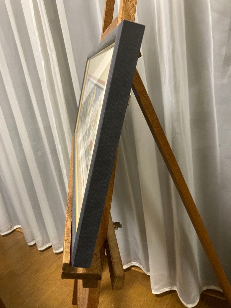 版画　シルクスクリーン　村のオーケストラ　<アジア・カッツ> 額装