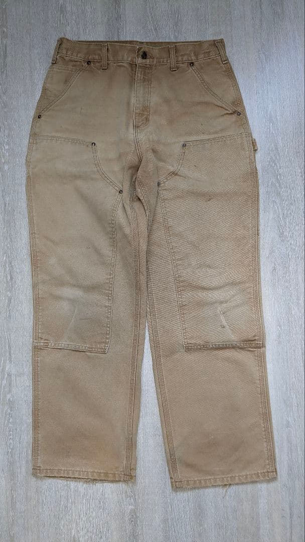 【US古着】Carhartt ダブルニー フェード 雰囲気◎ 31×30 ボロ
