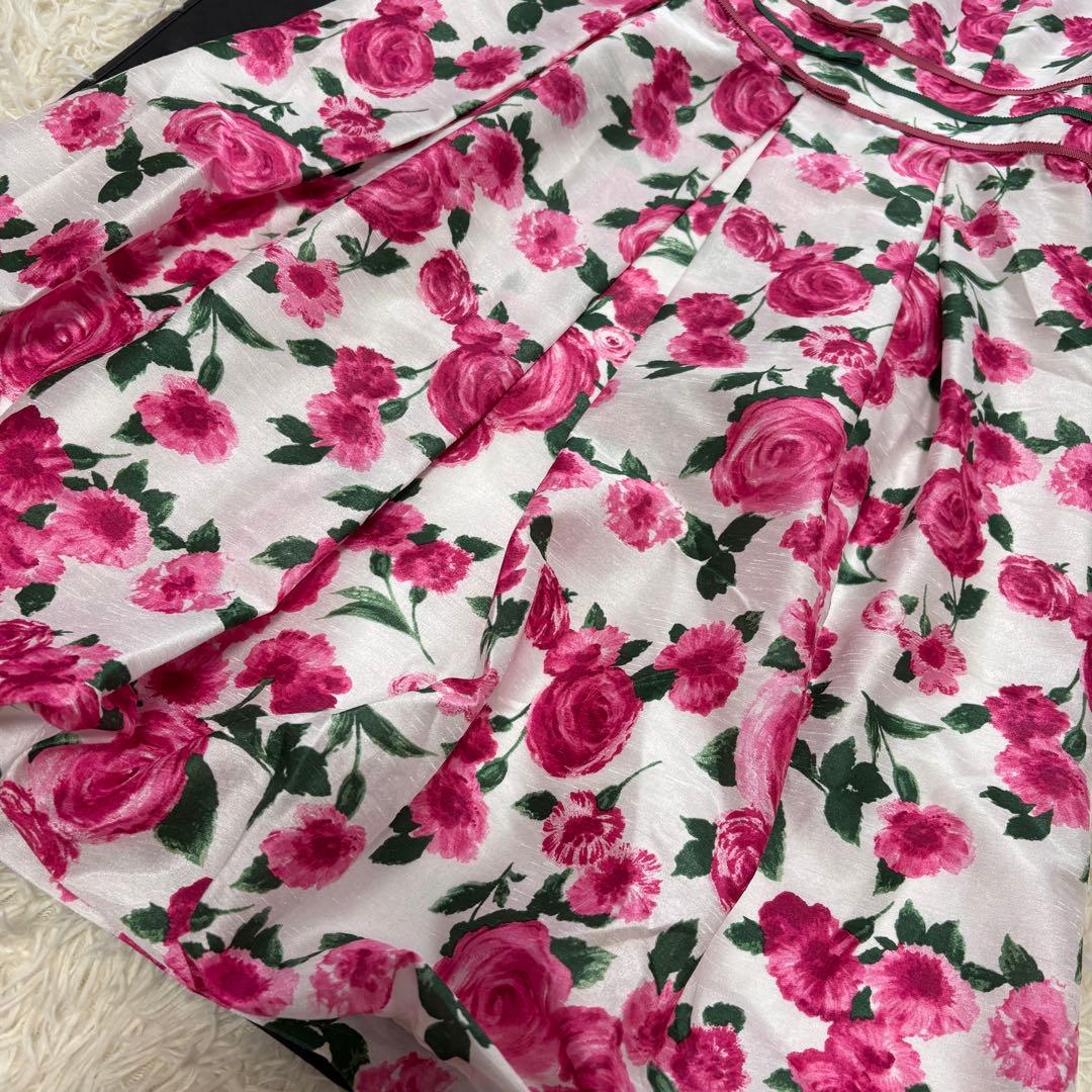 【未使用級】ウエストリボン　バルーンワンピース　エムズグレイシー　薔薇　38