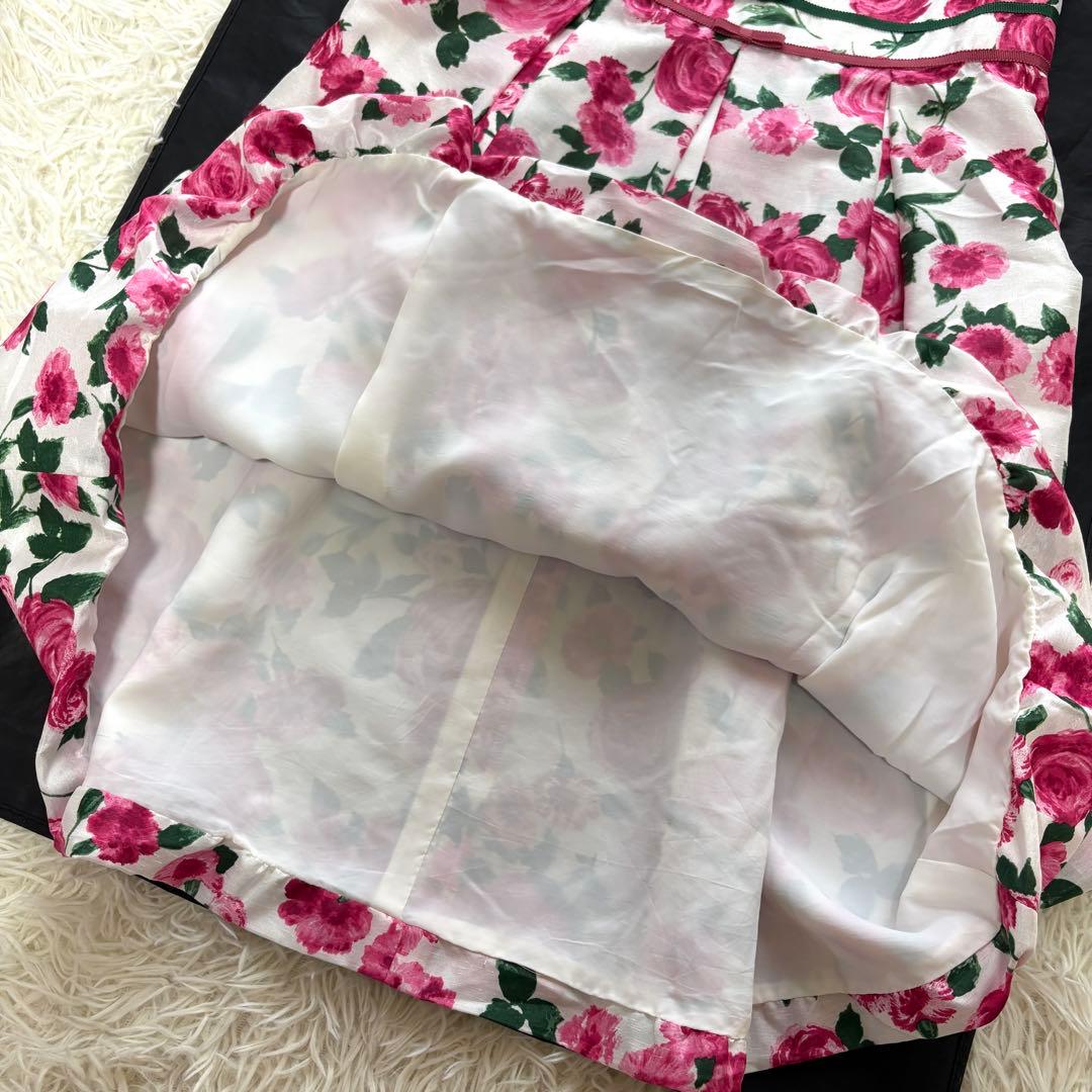 【未使用級】ウエストリボン　バルーンワンピース　エムズグレイシー　薔薇　38