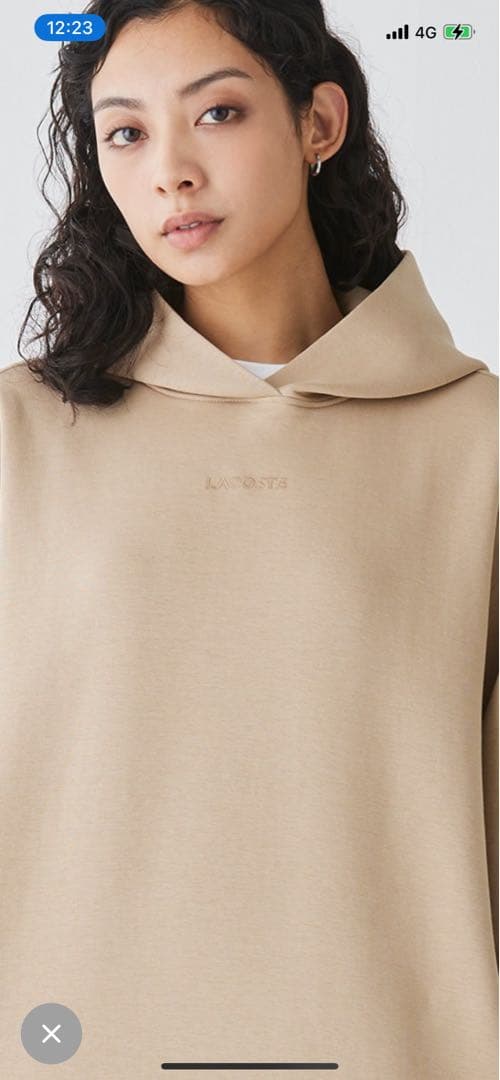 【新品】ラコステ、ロングスウェットパーカー