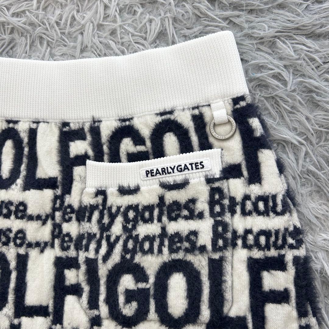 新品　パーリーゲイツ　パーカー　ニット　スカート　ウール　ウエストゴム　サイズ2