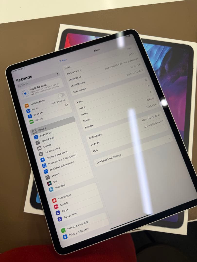 【完動品】iPad Pro 12.9 第4世代 256GB 【すぐ発送】