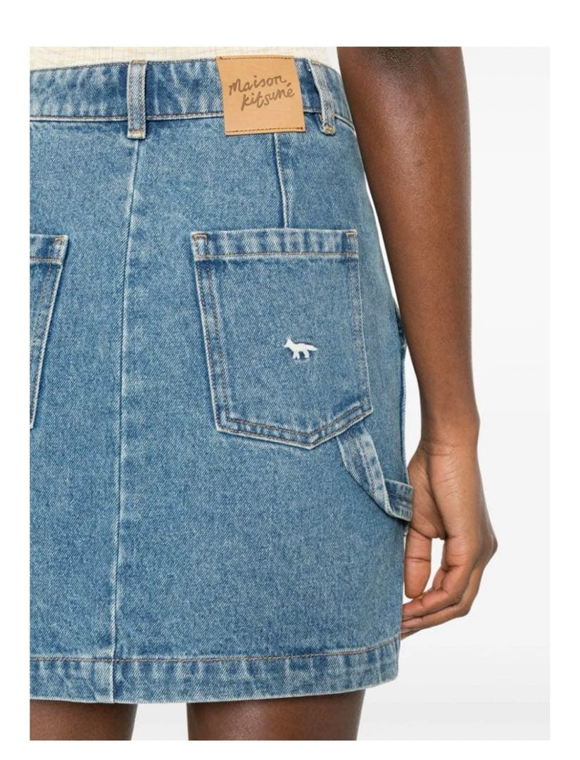 Maison Kitsuné メゾンキツネ デニムミニスカート ライトブルー