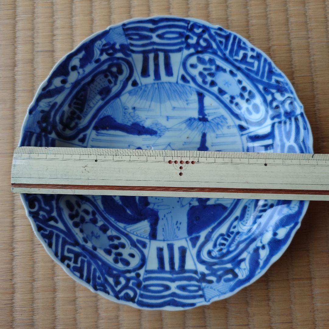 ３ 青白磁 風景画 皿 10枚セット　箱無し（ＡＩ自動入力）