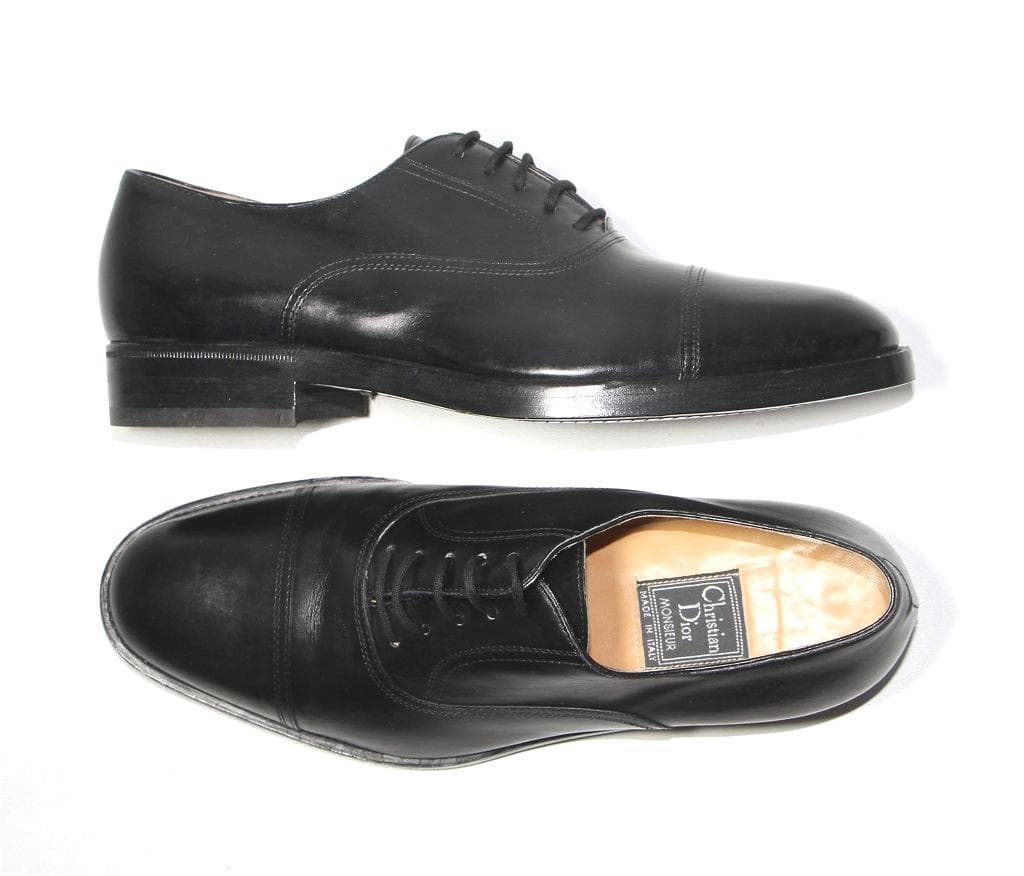 よ*し様 クリスチャンディオール 内羽根 ストレートチップ ブラック 5.5 未