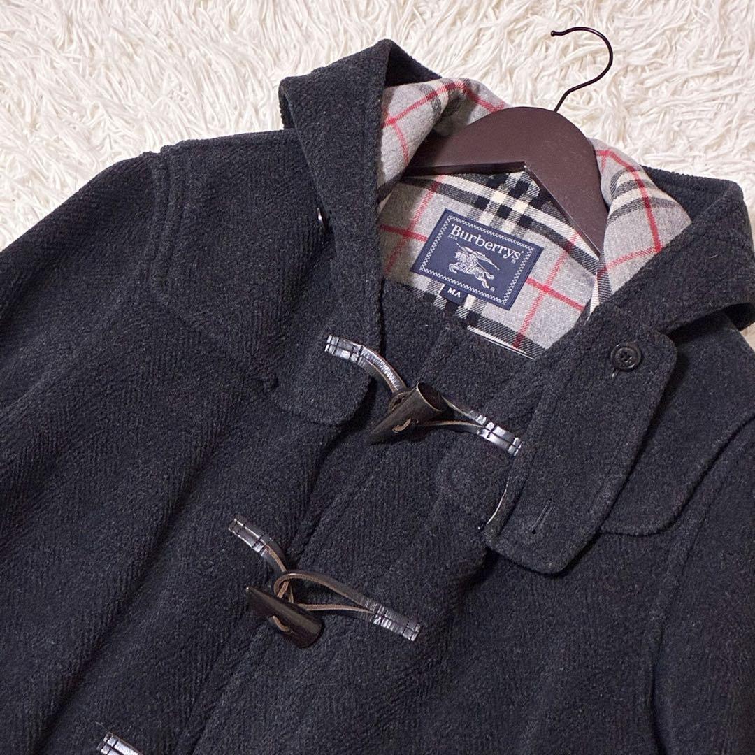 【美品】✨ バーバリー ムーアブルック ヘリンボーン ダッフルコート　L相当