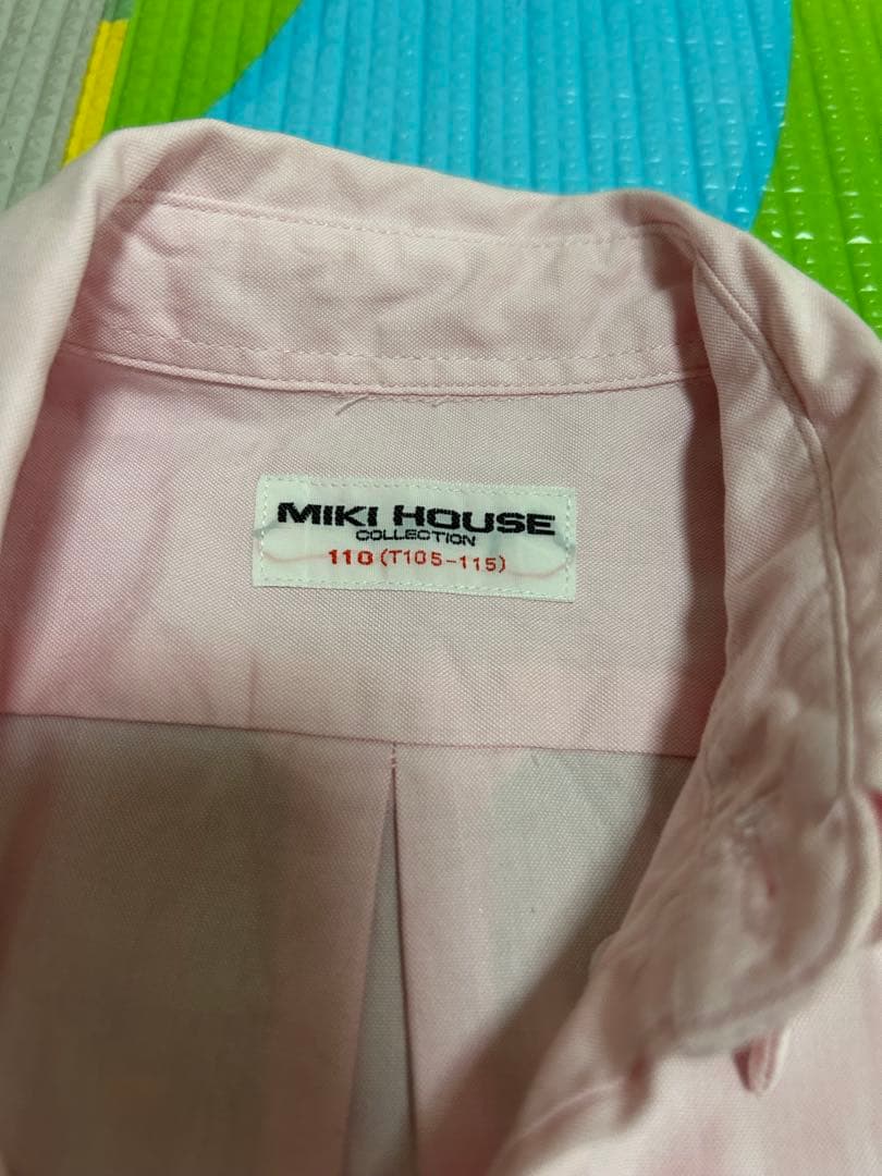 MIKI HOUSE 黒 ストライプ フォーマルスーツ、シャツ２枚