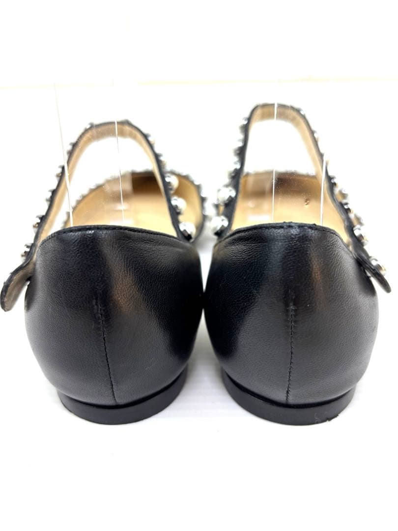 JIMMYCHOOクリスタル フラット Bing Flatミュールサイズ37.5