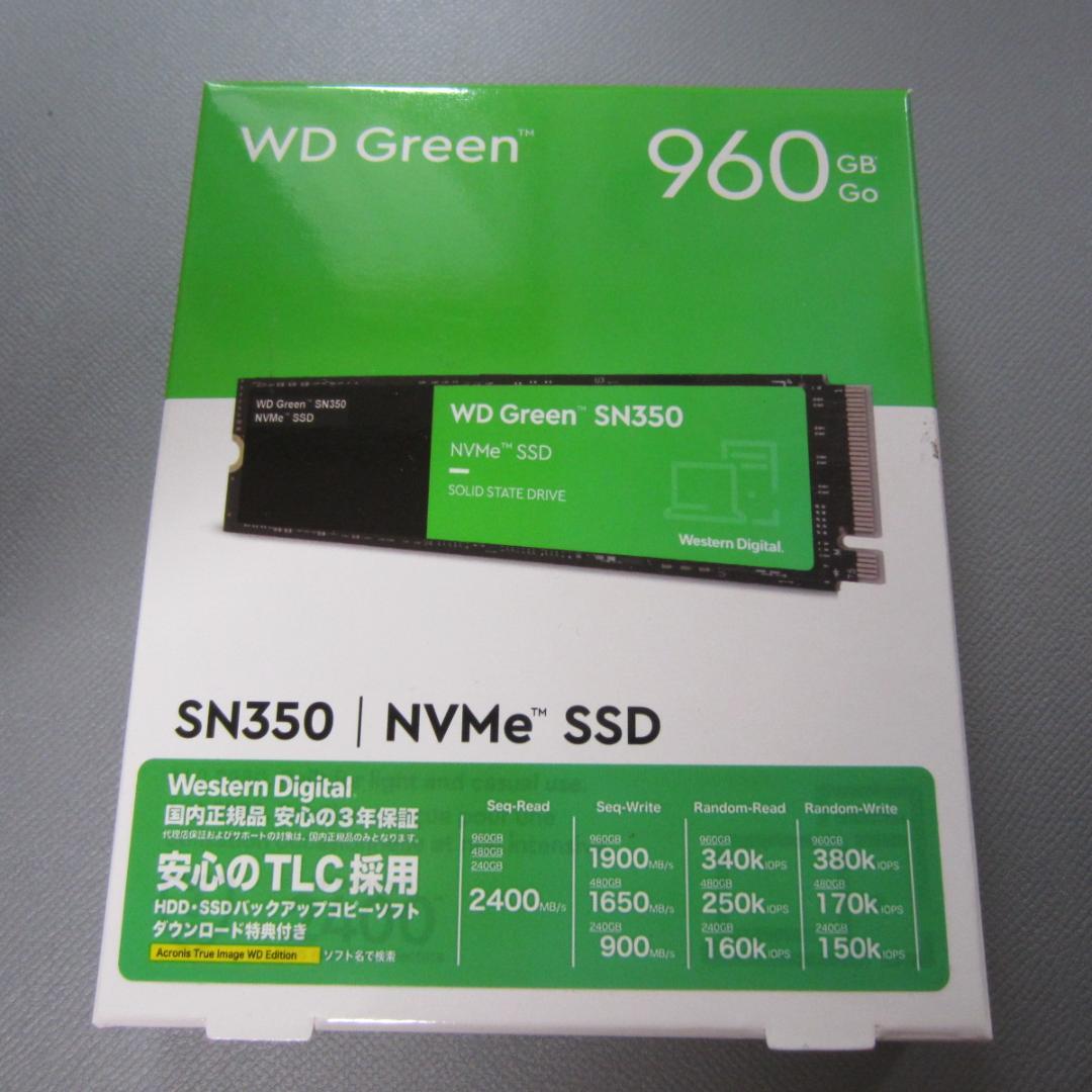 ウエスタンデジタル 960GB WD Green SN350 NVMe SSD
