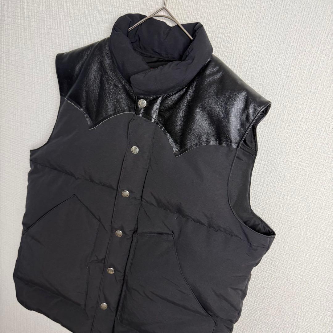 ジャケット・アウター 633 SUGAR CANE SC12340 Down Vest Black