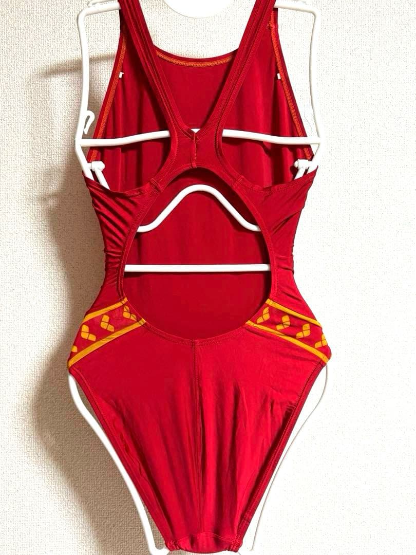 p*k様 希少 arena 競泳水着 M 超光沢 ハイカット 極薄 ワインレッド