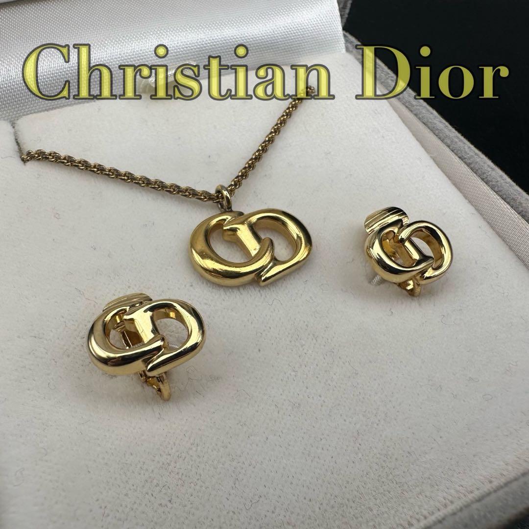 極美品✨　Dior　ネックレス　イヤリング　セット　CD ロゴ　希少　1576