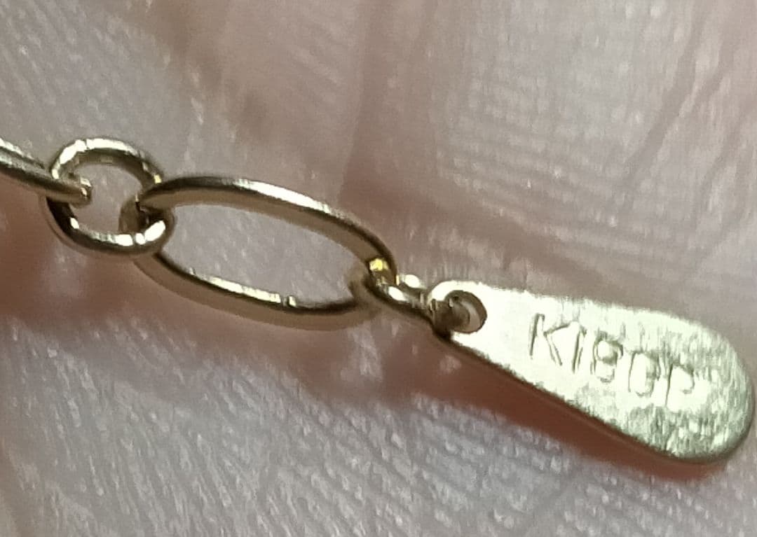 ば*ぁ様 K18GP 型ペンダント ネックレス