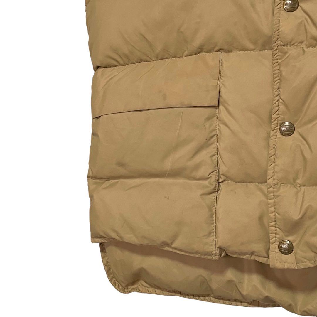 80’s L.L.Bean ダウンベスト ベージュ 縦型ポケット