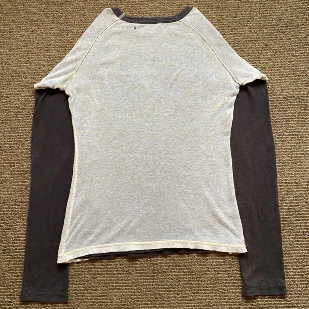 HYSTERIC GLAMOUR スカル レイヤード風ロンt