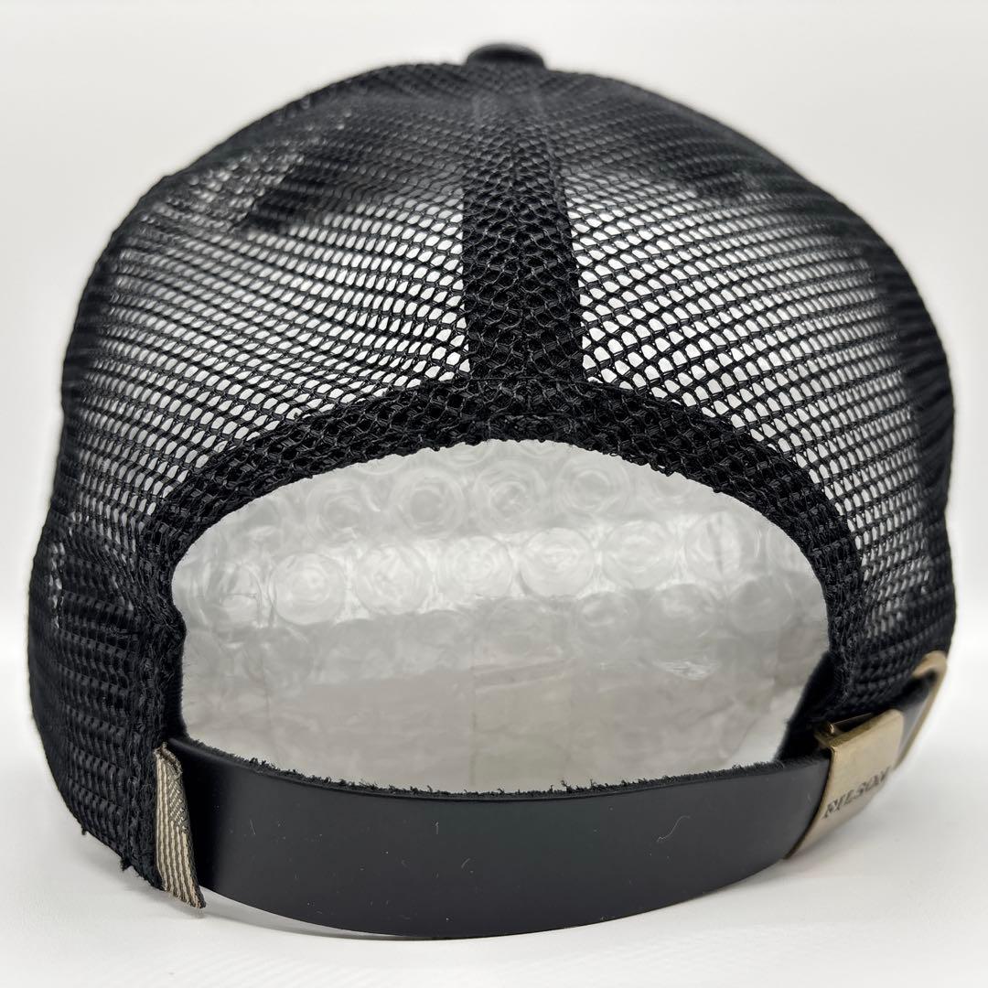 廃盤品 フィルソン ロガーメッシュキャップ 黒 ティンクロス レザーストラップ