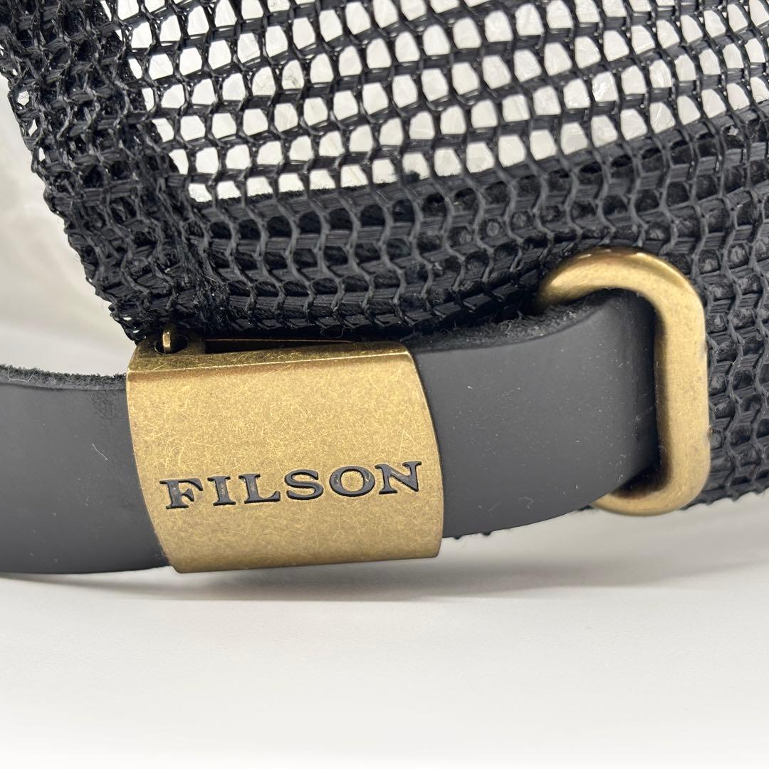 廃盤品 フィルソン ロガーメッシュキャップ 黒 ティンクロス レザーストラップ