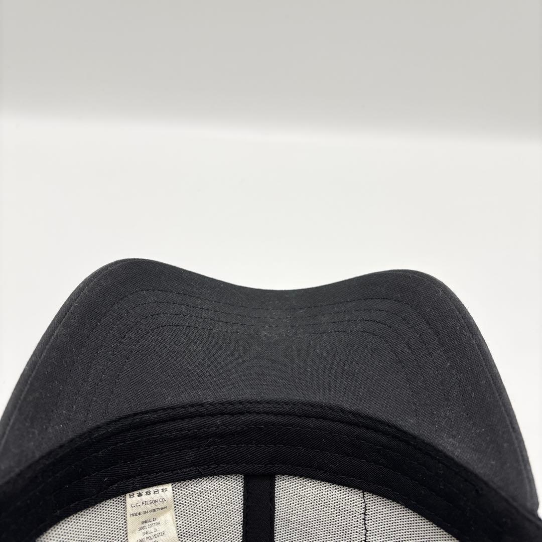 廃盤品 フィルソン ロガーメッシュキャップ 黒 ティンクロス レザーストラップ