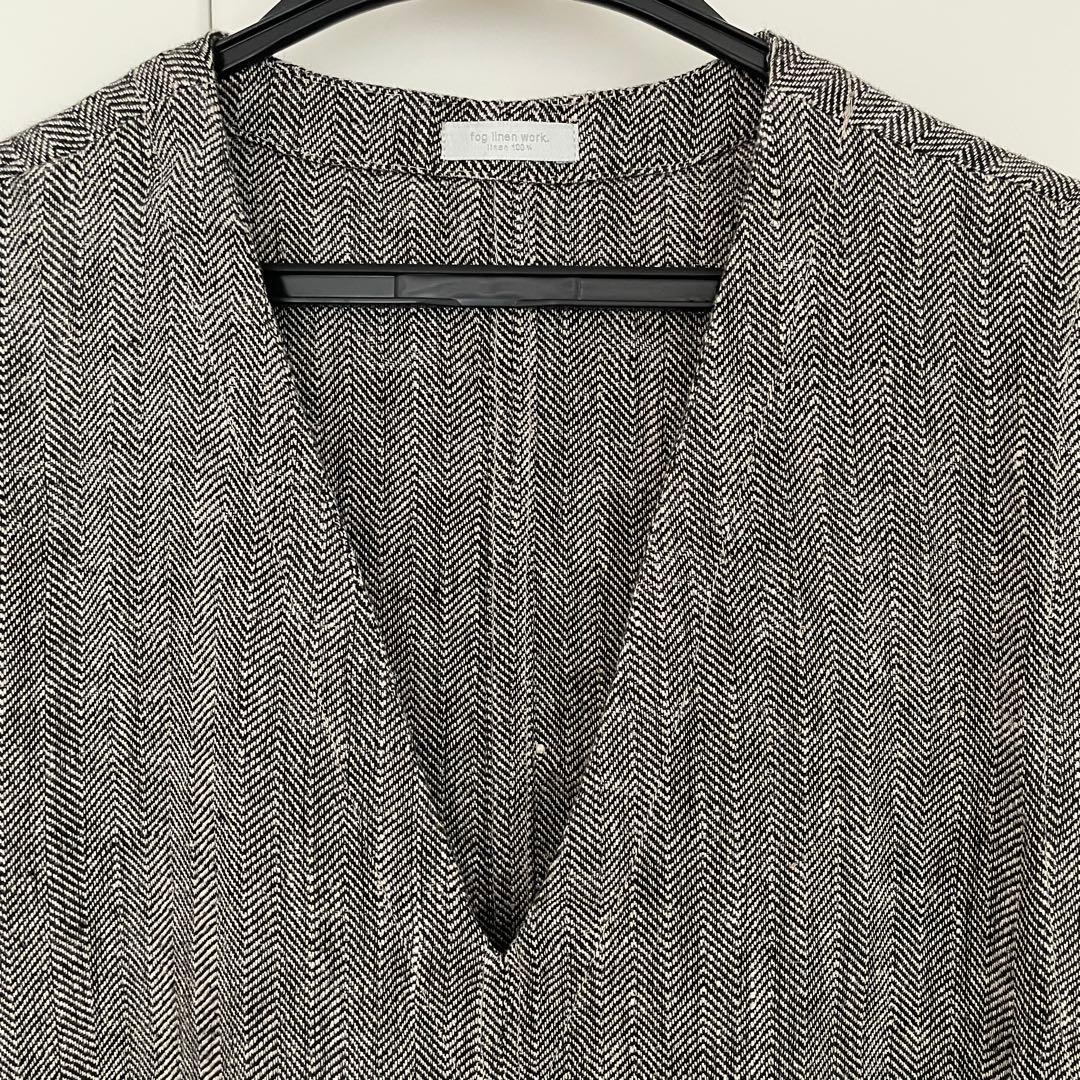 fog linen workフォグリネンワーク メリサ ベスト へリンボーン