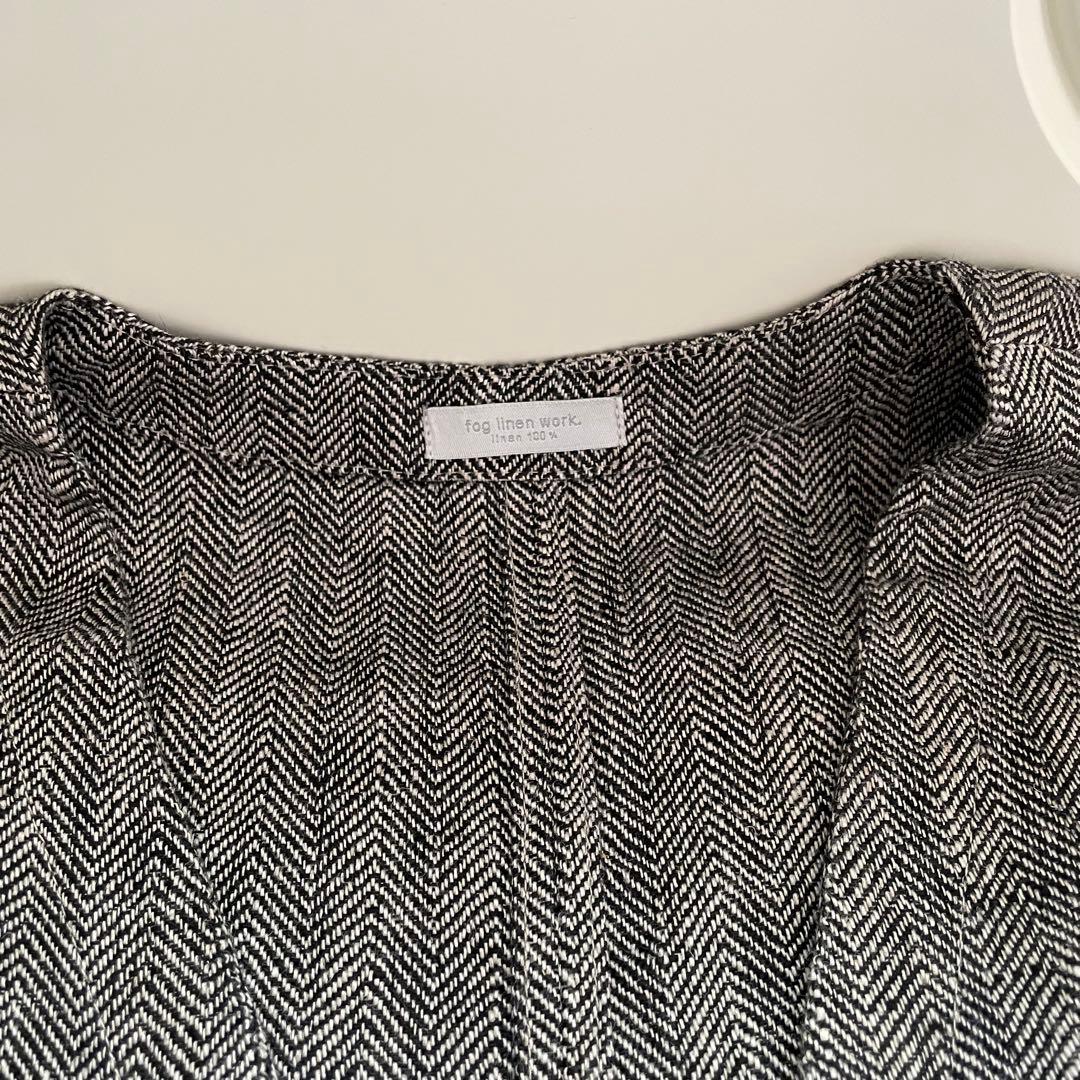 fog linen workフォグリネンワーク メリサ ベスト へリンボーン