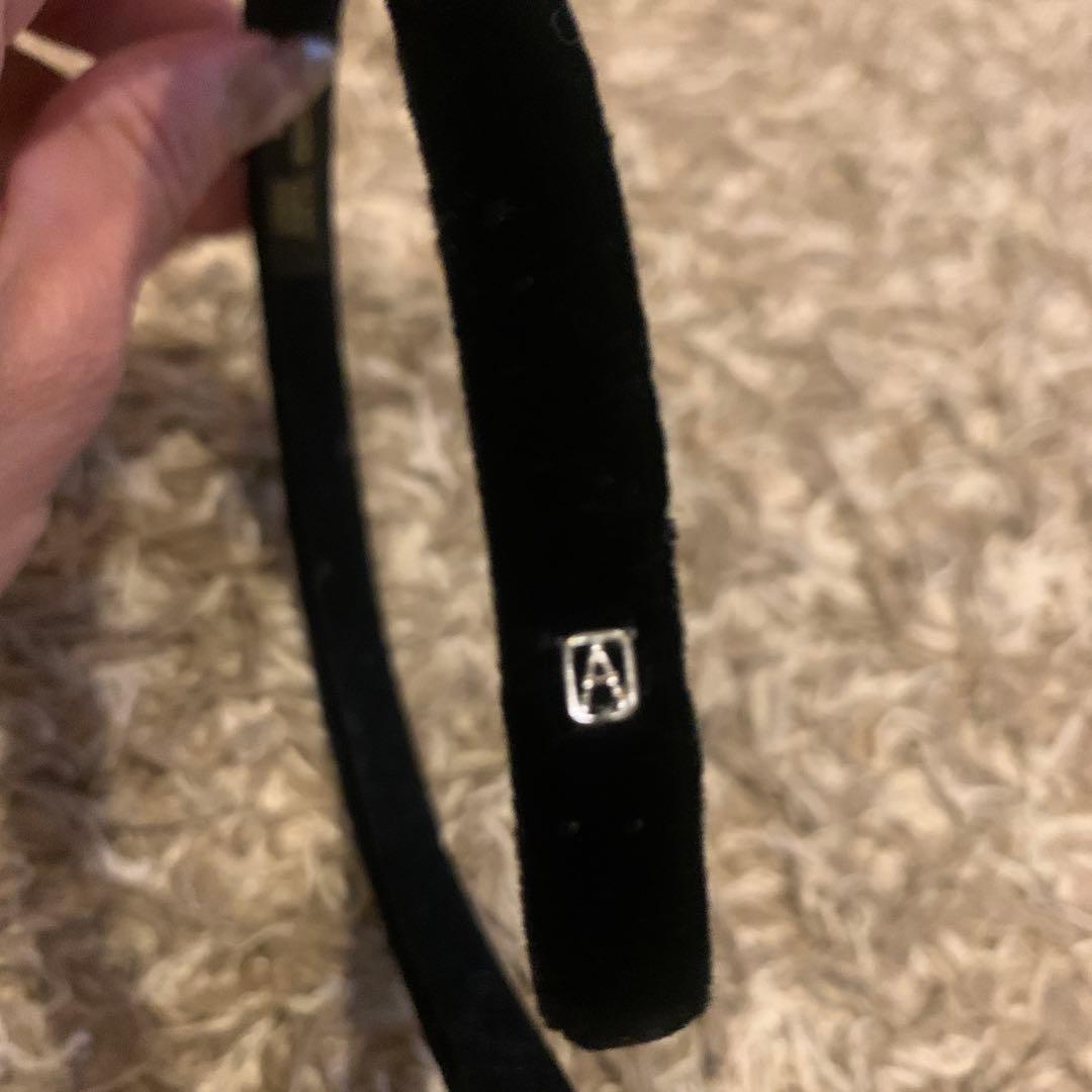 アレクサンドルドゥパリ カチューシャ ベロア　ブラック