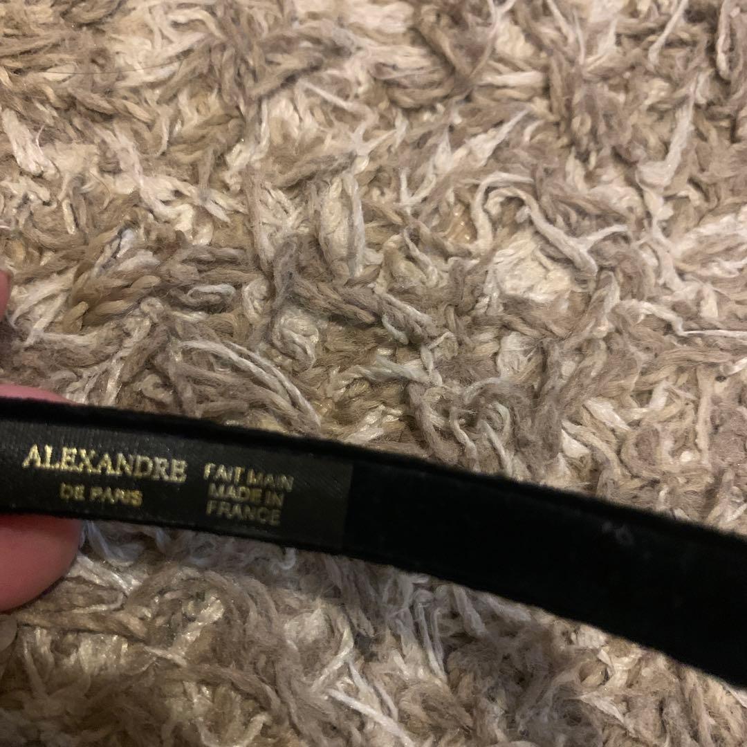 アレクサンドルドゥパリ カチューシャ ベロア　ブラック