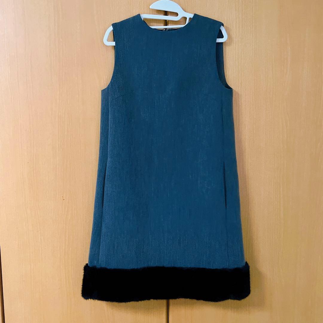 裾ファーミニワンピース グレー 36 セルフォード