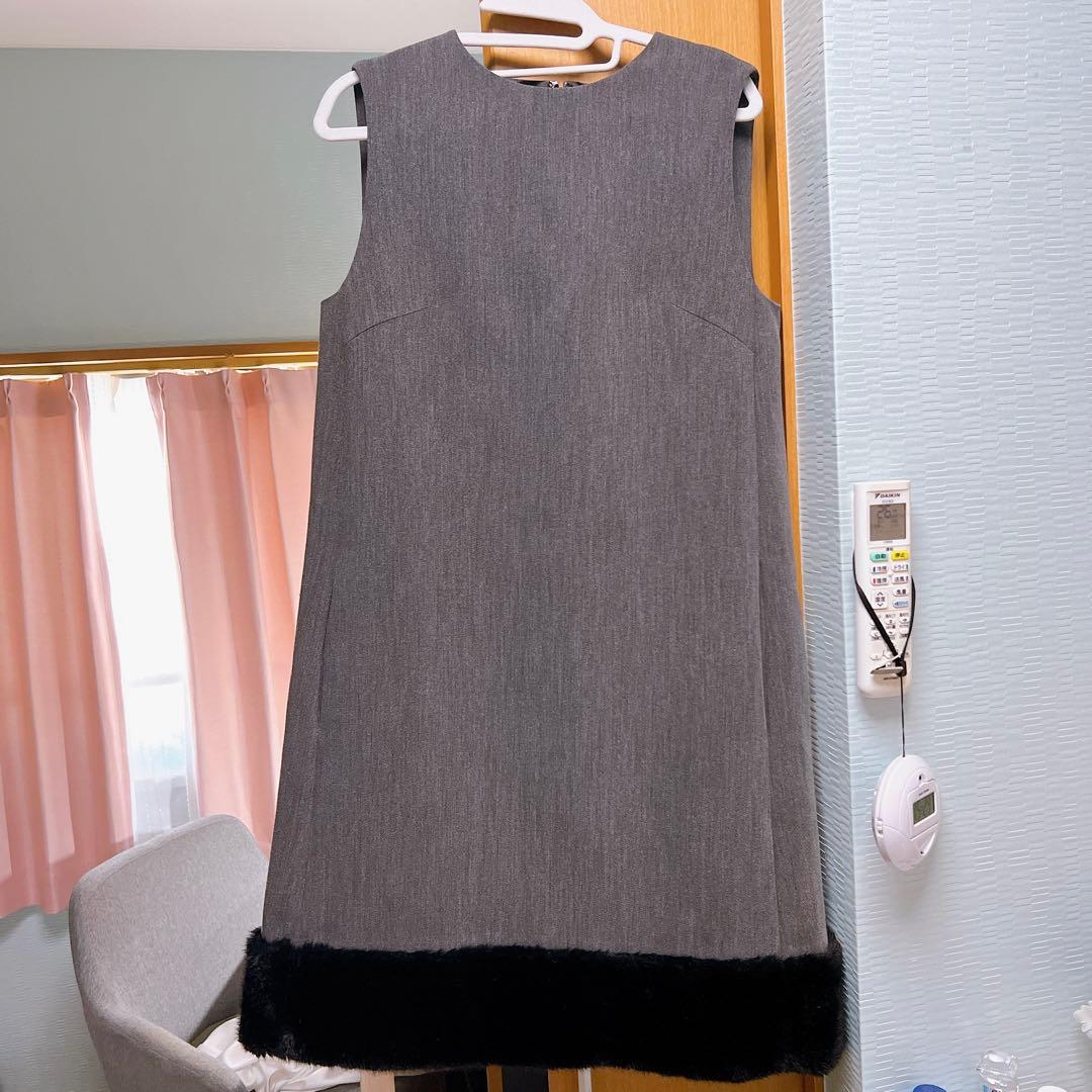 裾ファーミニワンピース グレー 36 セルフォード